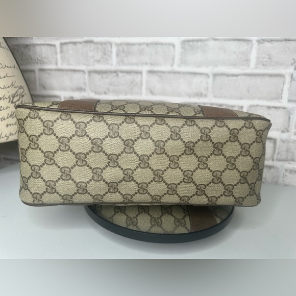 GUCCI Accessory Collection Vintage Satchel Bag GG coated canvas Top zip closure - Picture 7 of 10